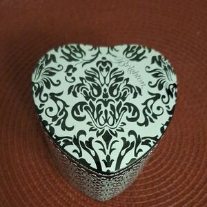 Brighton Black and White Heart-Shaped Decorative Box